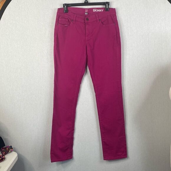 NY&C New York & Company Dark Pink Low Rise Skinny Jeans. Sz 6. Excellent Cond. - Picture 1 of 11